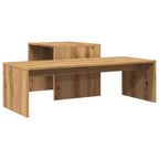 vidaXL Table basse Chêne fumé Bois d'ingénierie Moyen Élégant