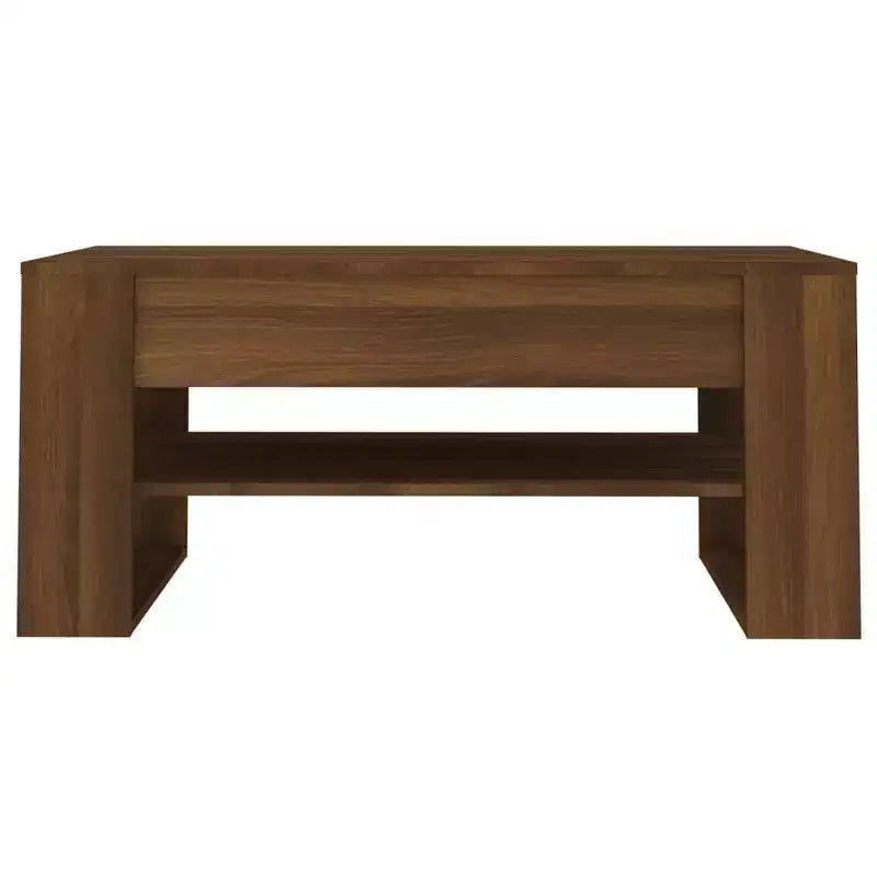 vidaXL Table basse blanche en bois d'ingénierie Table basse moyenne