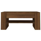 vidaXL Table basse blanche en bois d'ingénierie Table basse moyenne