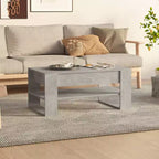 vidaXL Table basse blanche en bois d'ingénierie Table basse moyenne