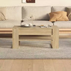 vidaXL Table basse blanche en bois d'ingénierie Table basse moyenne