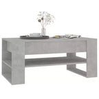 vidaXL Table basse blanche en bois d'ingénierie Table basse moyenne