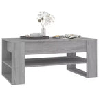 vidaXL Table basse blanche en bois d'ingénierie Table basse moyenne