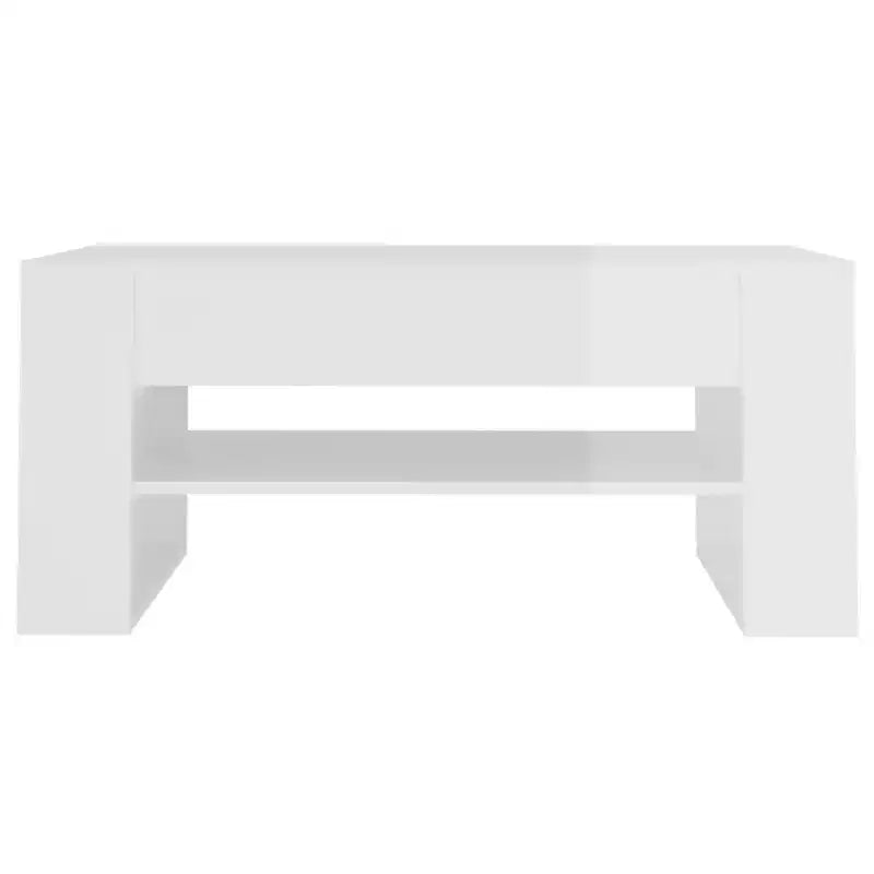 vidaXL Table basse blanche en bois d'ingénierie Table basse moyenne