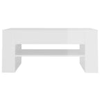vidaXL Table basse blanche en bois d'ingénierie Table basse moyenne