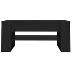 vidaXL Table basse blanche en bois d'ingénierie Table basse moyenne