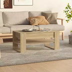 vidaXL Table basse blanche en bois d'ingénierie Table basse moyenne