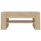 vidaXL Table basse blanche en bois d'ingénierie Table basse moyenne