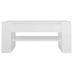 vidaXL Table basse blanche en bois d'ingénierie Table basse moyenne
