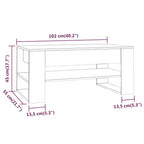 vidaXL Table basse blanche en bois d'ingénierie Table basse moyenne