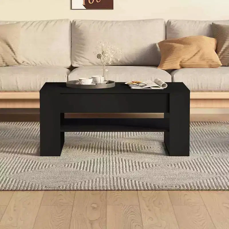 vidaXL Table basse blanche en bois d'ingénierie Table basse moyenne