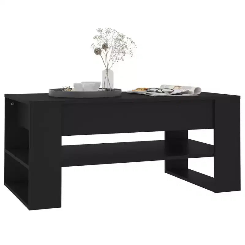 vidaXL Table basse blanche en bois d'ingénierie Table basse moyenne