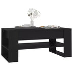 vidaXL Table basse blanche en bois d'ingénierie Table basse moyenne