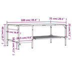 vidaXL Table basse avec support Meuble d'appoint en bois d'ingénierie