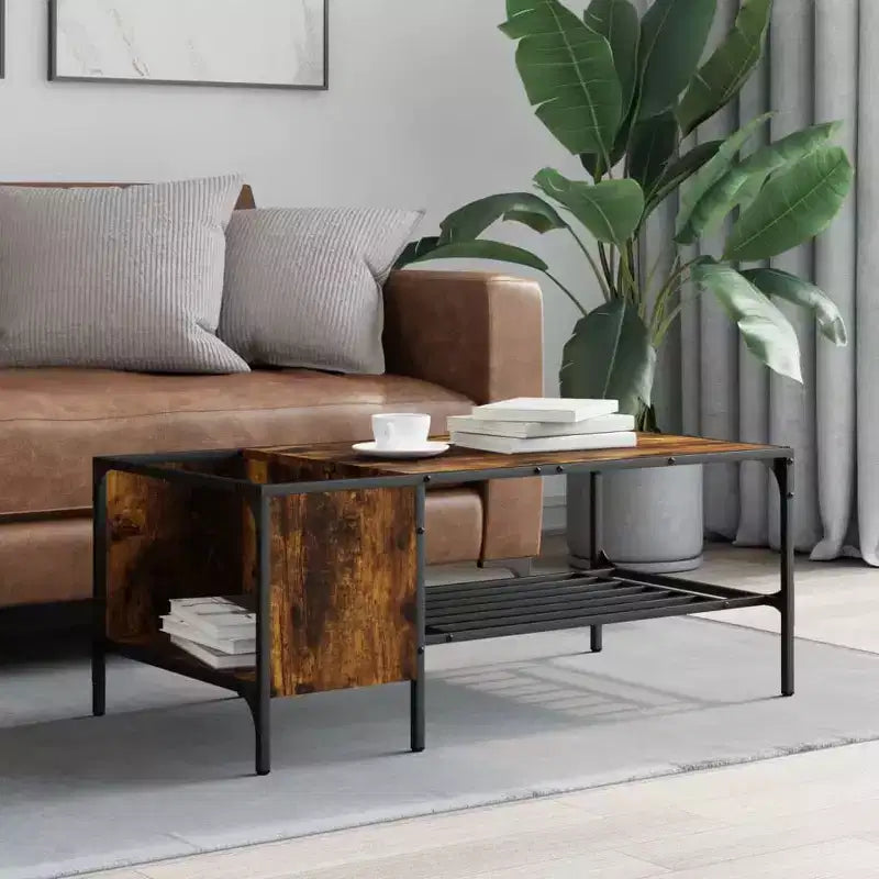 vidaXL Table basse avec support Meuble d'appoint en bois d'ingénierie