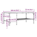 vidaXL Table basse avec support Meuble d'appoint en bois d'ingénierie