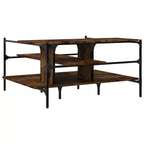vidaXL Table basse d'appoint de rangement pour salon en bois d'ingénierie