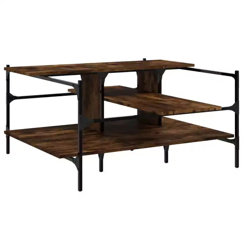 vidaXL Table basse d'appoint de rangement pour salon en bois d'ingénierie