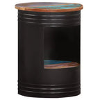 vidaXL Table basse Table d'appoint en forme de bol avec base en acier Bois massif de récupération