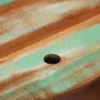 vidaXL Table basse Table d'appoint en forme de bol avec base en acier Bois massif de récupération