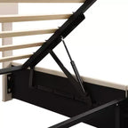 Lit plateforme rembourré Queen Size Luxystar avec vérin hydraulique et rangement