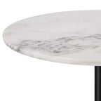 Studio 55D Studio 55 Table d'appoint Mesita 24 Plateau en marbre blanc avec base finition noire