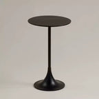 Table d'appoint Studio 55D Studio 55 Mesita 24, plateau en marbre noir avec base noire