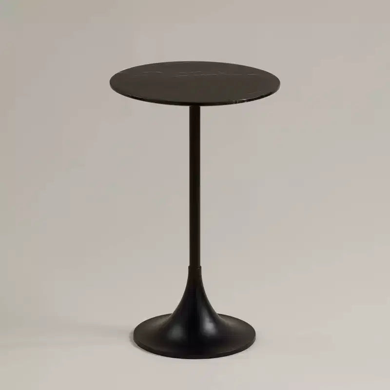 Table d'appoint Studio 55D Studio 55 Mesita 24, plateau en marbre noir avec base noire