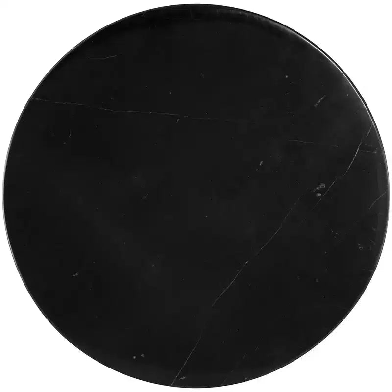 Table d'appoint Studio 55D Studio 55 Mesita 24, plateau en marbre noir avec base noire