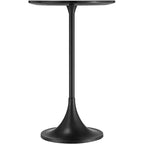 Table d'appoint Studio 55D Studio 55 Mesita 24, plateau en marbre noir avec base noire