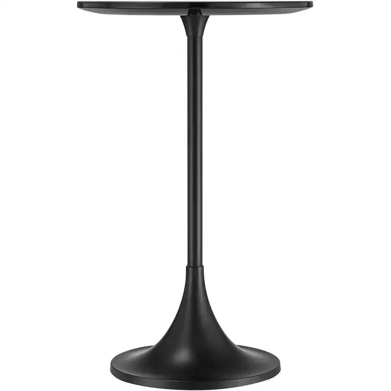 Table d'appoint Studio 55D Studio 55 Mesita 24, plateau en marbre noir avec base noire