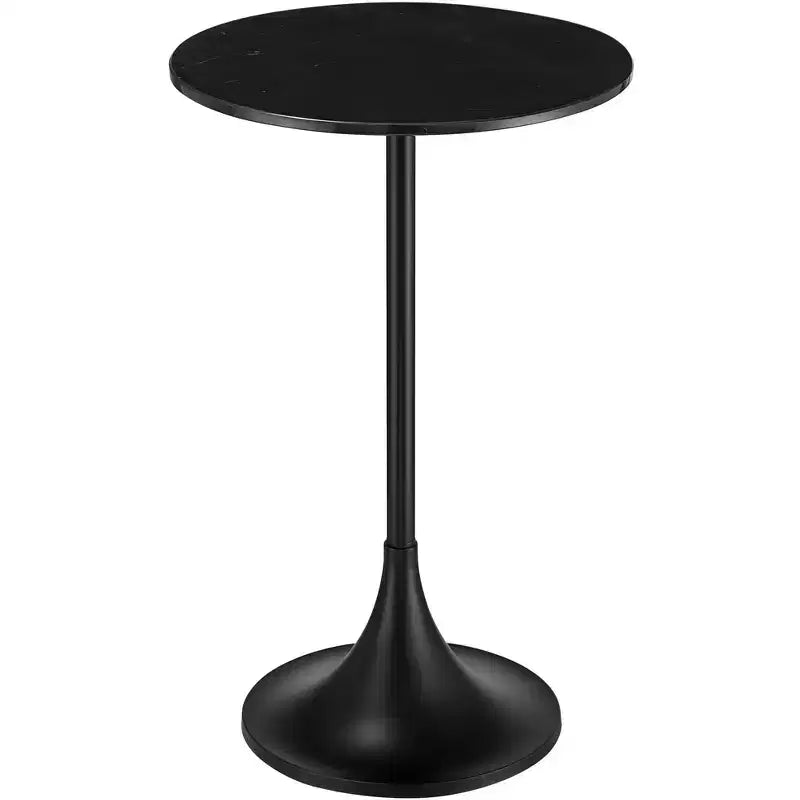 Table d'appoint Studio 55D Studio 55 Mesita 24, plateau en marbre noir avec base noire