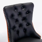 TUYOHW Lot de 2 chaises de salle à manger capitonnées bicolores, chaises d'appoint modernes avec clous décoratifs pour salle à manger et cuisine, revêtement en PU et velours, décoration intérieure