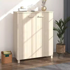 vidaXL Meuble à chaussures marron miel en bois de pin massif, bois d'ingénierie 85x40x108 cm