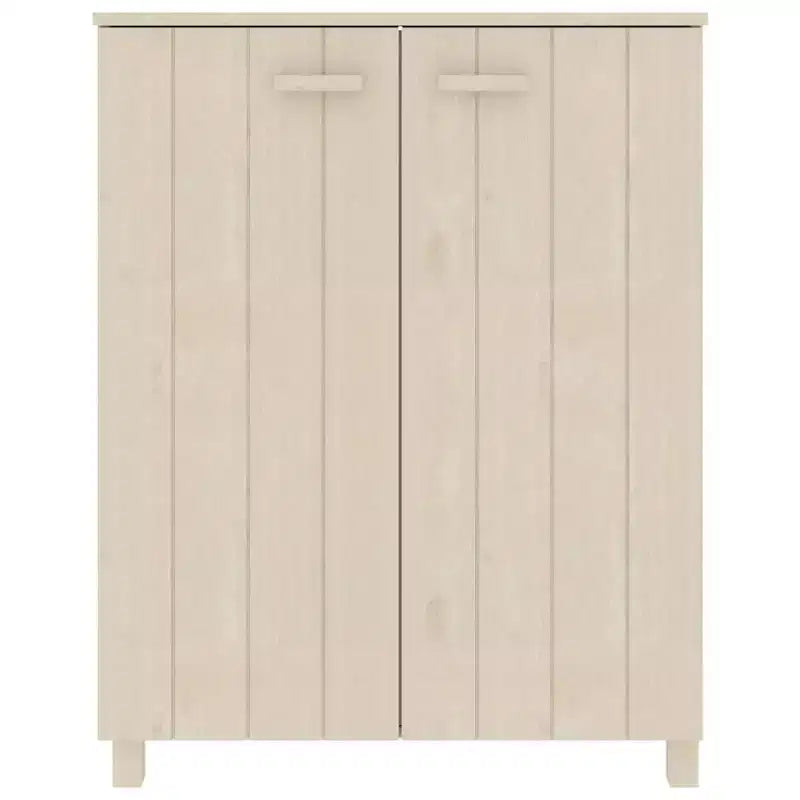 vidaXL Meuble à chaussures marron miel en bois de pin massif, bois d'ingénierie 85x40x108 cm