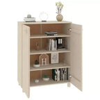 vidaXL Meuble à chaussures marron miel en bois de pin massif, bois d'ingénierie 85x40x108 cm