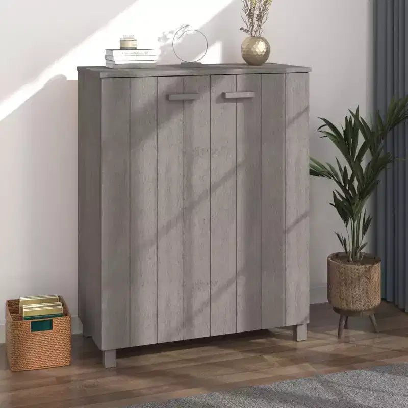 vidaXL Meuble à chaussures marron miel en bois de pin massif, bois d'ingénierie 85x40x108 cm