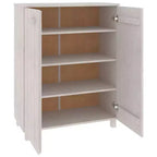 vidaXL Meuble à chaussures marron miel en bois de pin massif, bois d'ingénierie 85x40x108 cm