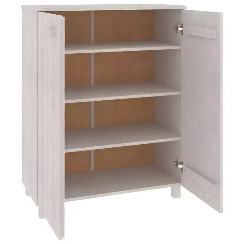 vidaXL Meuble à chaussures marron miel en bois de pin massif, bois d'ingénierie 85x40x108 cm