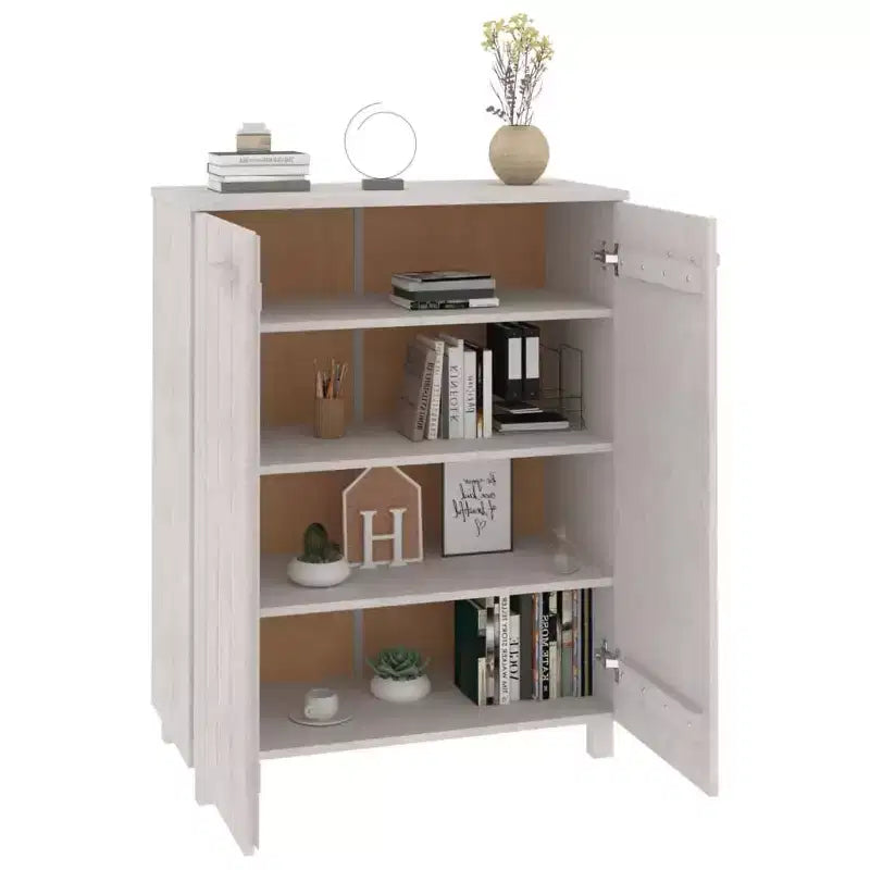vidaXL Meuble à chaussures marron miel en bois de pin massif, bois d'ingénierie 85x40x108 cm