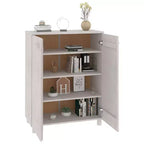 vidaXL Meuble à chaussures marron miel en bois de pin massif, bois d'ingénierie 85x40x108 cm