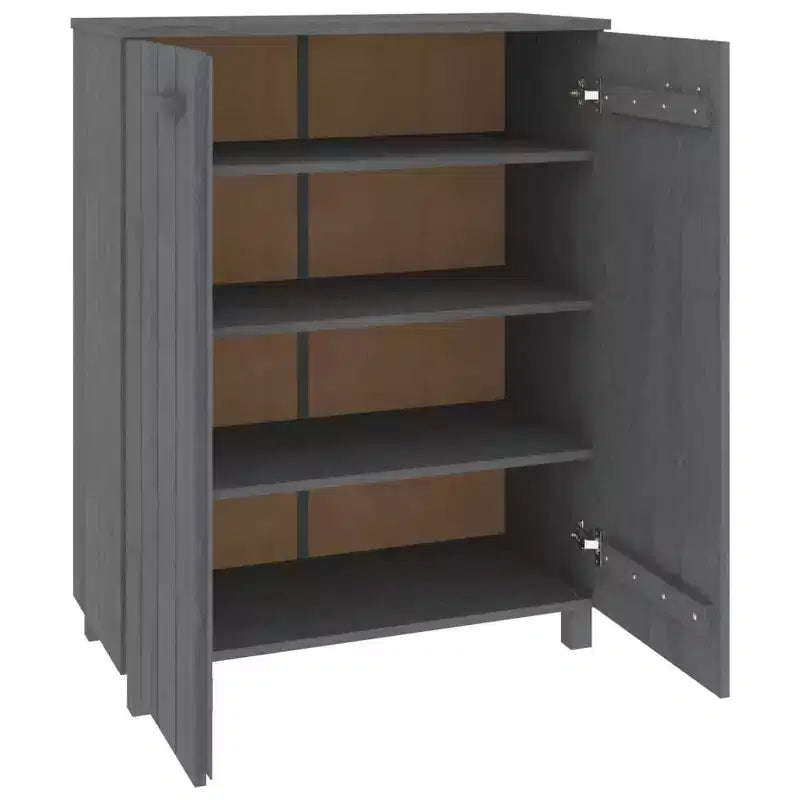 vidaXL Meuble à chaussures marron miel en bois de pin massif, bois d'ingénierie 85x40x108 cm