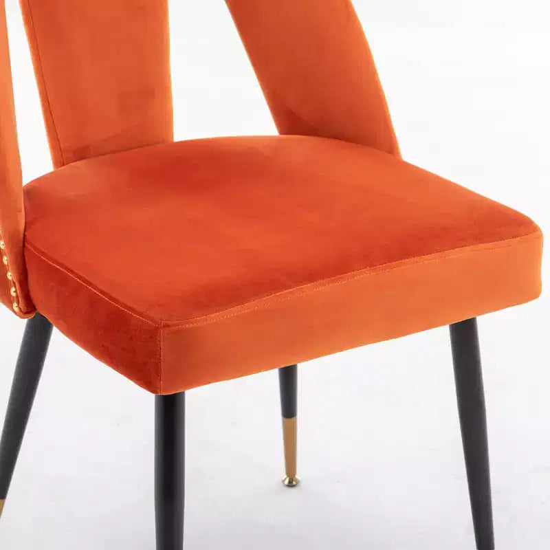 TUYOHW Lot de 2 chaises de salle à manger contemporaines, chaises d'appoint élégantes pour salle à manger, chaises d'appoint chics avec dossier clouté pour cuisine, décoration intérieure