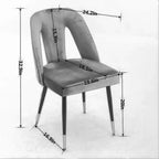 TUYOHW Lot de 2 chaises de salle à manger contemporaines, chaises d'appoint élégantes pour salle à manger, chaises d'appoint chics avec dossier clouté pour cuisine, décoration intérieure