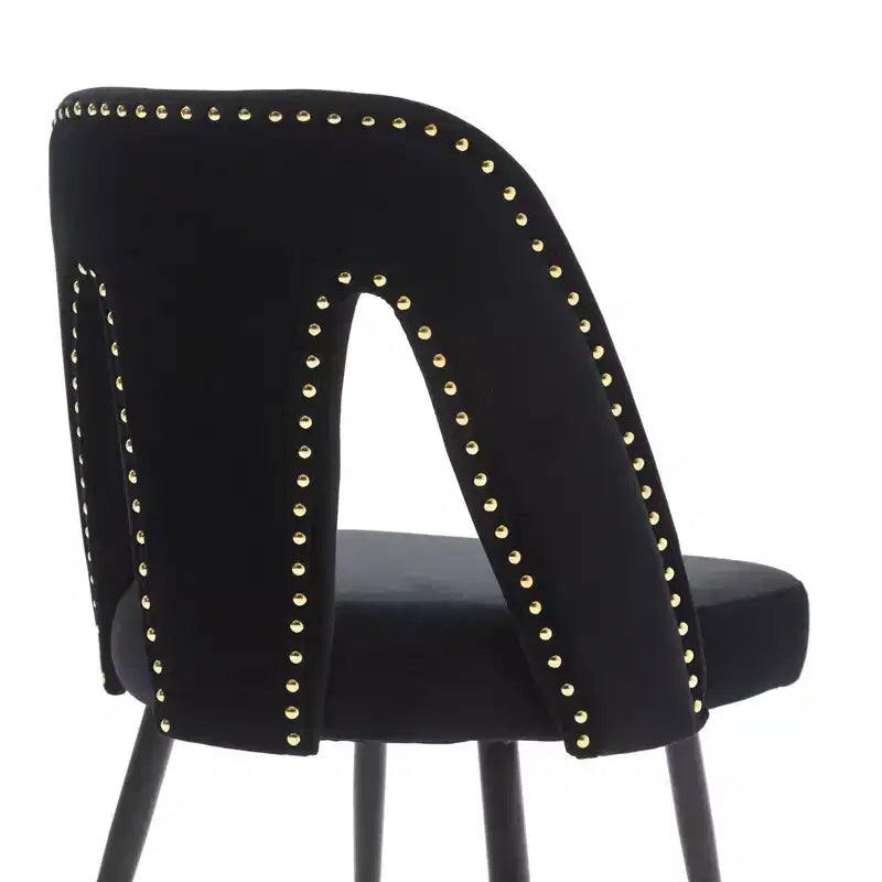 TUYOHW Lot de 2 chaises de salle à manger contemporaines, chaises d'appoint élégantes pour salle à manger, chaises d'appoint chics avec dossier clouté pour cuisine, décoration intérieure