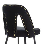 TUYOHW Lot de 2 chaises de salle à manger contemporaines, chaises d'appoint élégantes pour salle à manger, chaises d'appoint chics avec dossier clouté pour cuisine, décoration intérieure