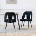 TUYOHW Lot de 2 chaises de salle à manger contemporaines, chaises d'appoint élégantes pour salle à manger, chaises d'appoint chics avec dossier clouté pour cuisine, décoration intérieure