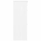 vidaXL Armoire à chaussures Blanc Bois de pin massif 77 cm x 35 cm x 96 cm