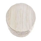 MAYEERTY Table Basse Ronde Moderne de 40 cm en Faux marbre, Table d'appoint en Fibre de Verre pour Salon Chambre, Aucun Assemblage Requis