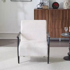 MAYEERTY Lot de 2 chaises longues modernes 67 cm, revêtement en polyester, cadre en métal robuste, coussins confortables, salon, chambre, bureau, gris bleu